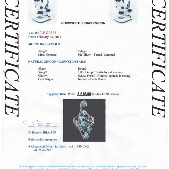 .925 Sterling Silver Bohemian Ring w/ Natural Zircon/Garnet Size 8.5 Value $615 - Picture 5 of 7